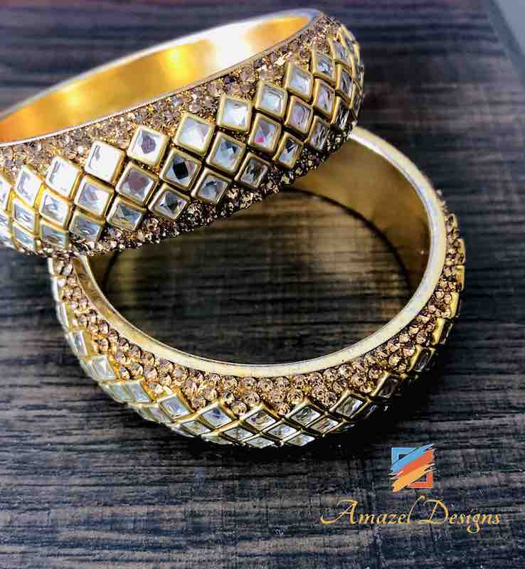 Kundan hot sale kada bangles