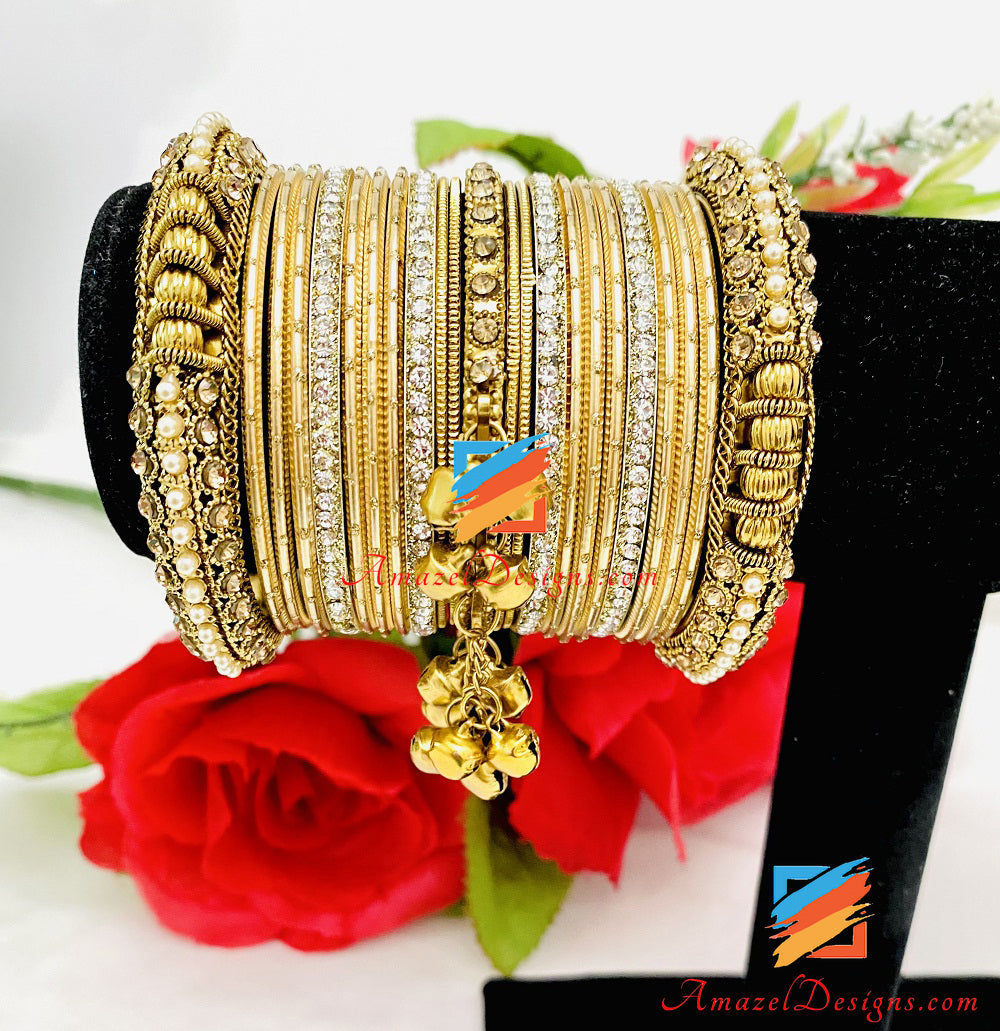 Golden on sale latkan bangles