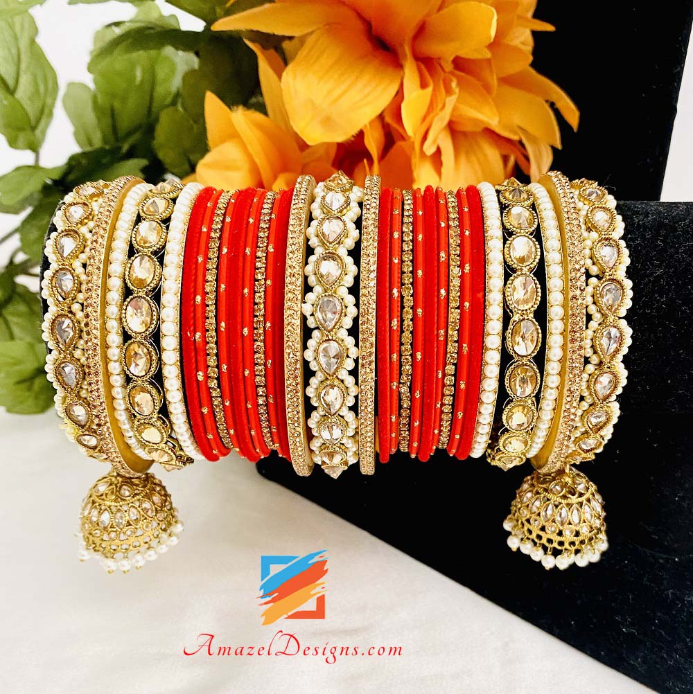 Bangle with clearance jhumki